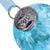 Swirls of white in translucent aqua glass ornaments. Striking hanging from a tree or as part of a mantle or tabletop...