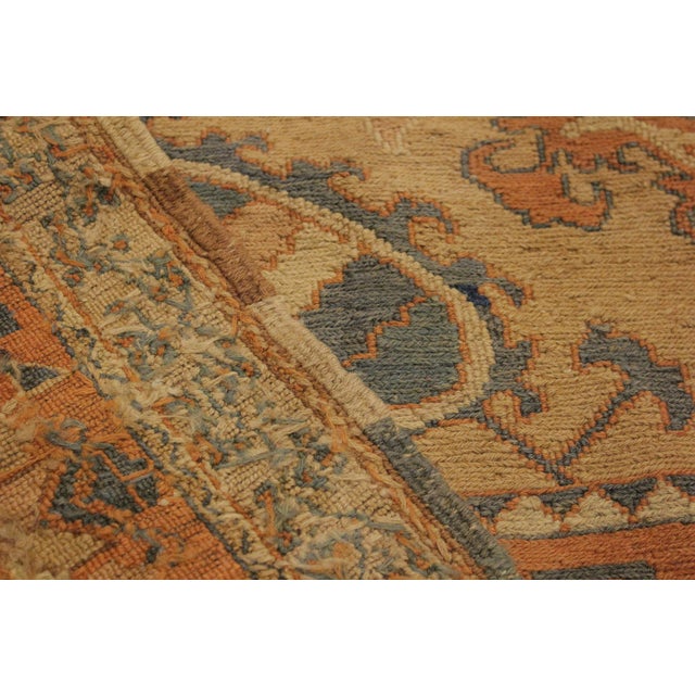 Tan 1970s Vintage Soumakh Russel Tan Rust Wool Rug- 5'8 X 7'5 For Sale - Image 8 of 9