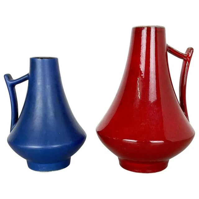 Black-Red Fat Lava Vases from Jopeko, Germany, 1970s, Set of 2 For Sale - Image 18 of 18