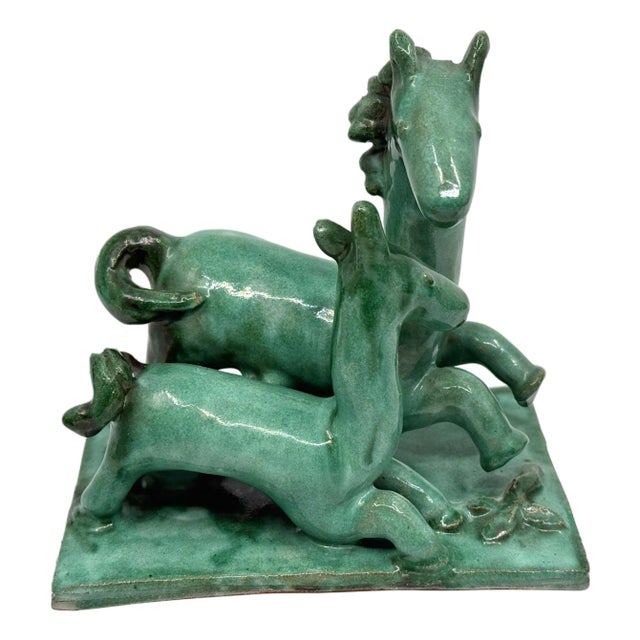 1920s Kitty Rix for Wiener Werkstatte Ceramic Figues of Horses For Sale