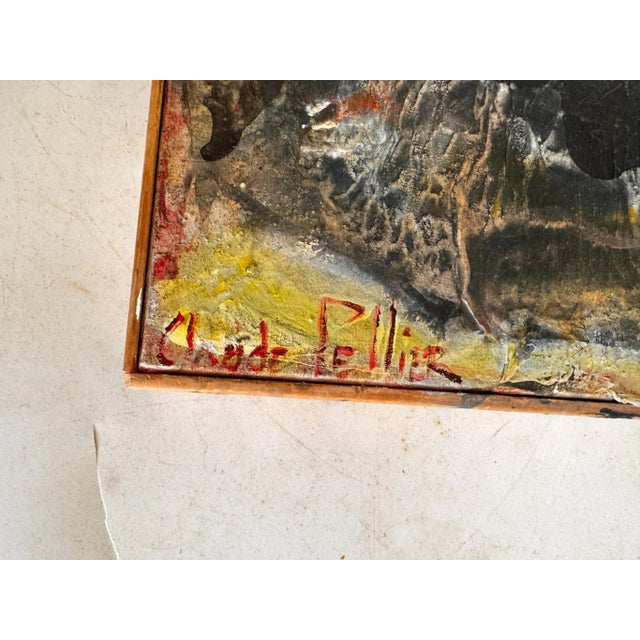 Claude Pellier, Abstract Composition, 1990s, Canvas Painting For Sale - Image 4 of 6