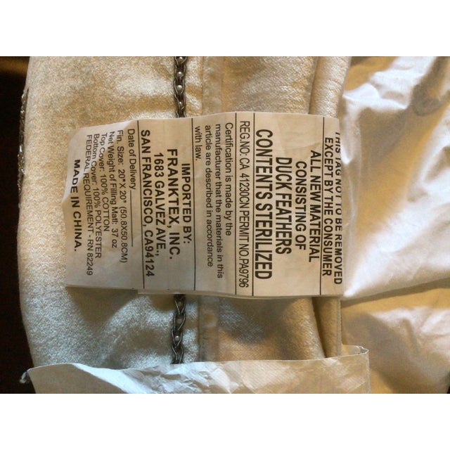 Kashmir Export House White Decoration Feather Pillow For Sale - Image 10 of 13