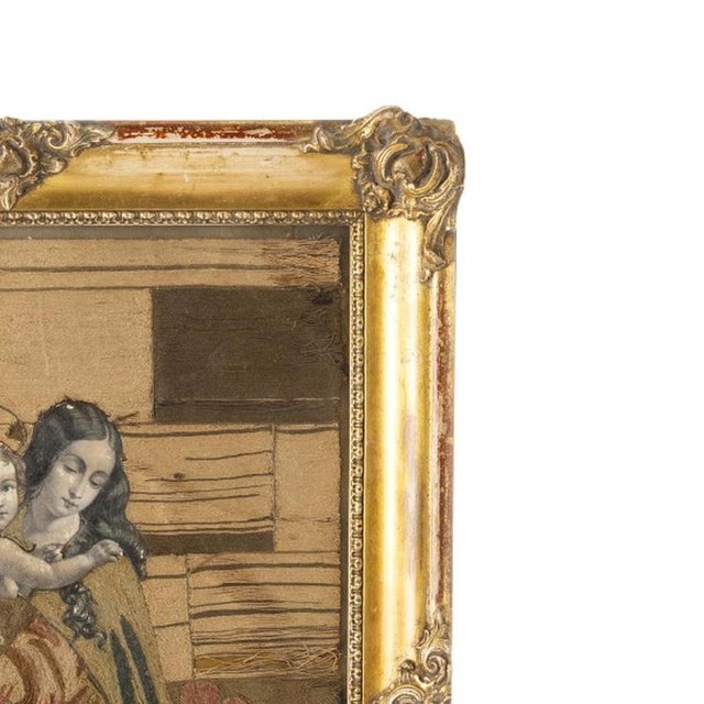 European School Artist, St. Maria, 19th Century, Embroidery Artwork For Sale - Image 4 of 6