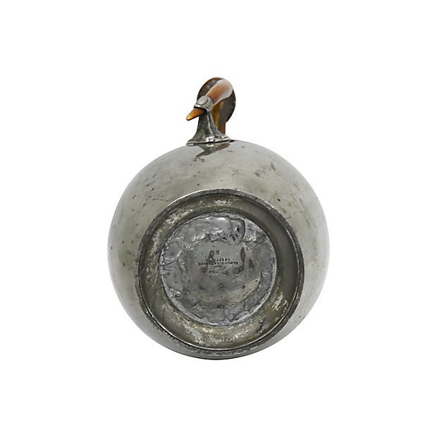 19th Century Antique Monogrammed Horn Handle Decanter For Sale - Image 5 of 6