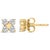 Contemporary 10K Yellow Gold 1/2 Cttw Lab Grown Diamond Snowflake Stud Earrings For Sale - Image 3 of 5