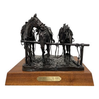 Fred Fellows "One More for the Road" Bronze Horses Sculpture For Sale