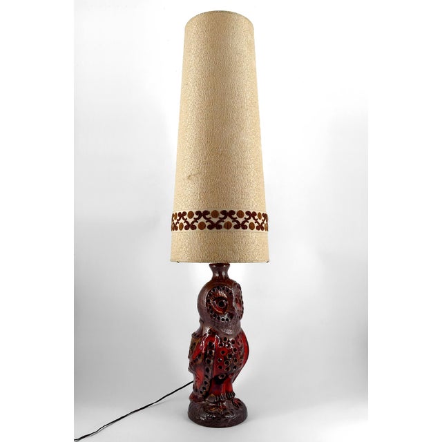 An elegant and spectacular living room lamp by the artist Walter Gerhards, a prominent figure of the German Fat Lava...