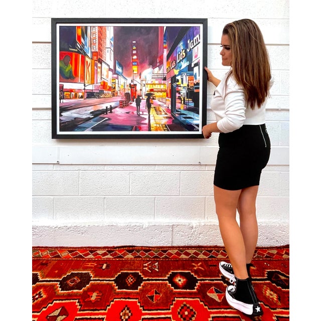 Painting of Times Square Manhattan New York City by Contemporary British Artist Angela Wakefield. Angela Wakefield has...