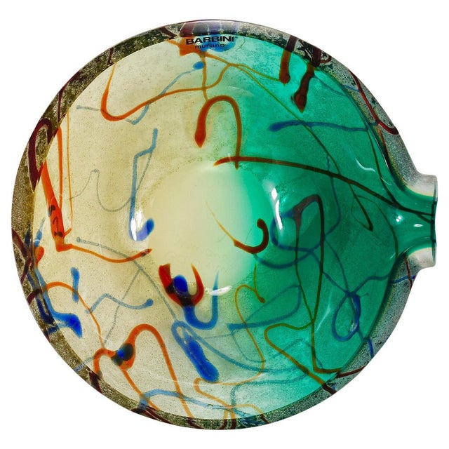 Vintage Italian Murano Art Glass Bowl by Alfredo Barbini, 1970s For Sale - Image 18 of 18