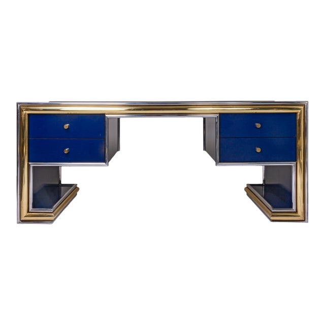 Vintage 1970s Desk in the Style of Maison Jansen For Sale