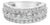 .925 Sterling Silver 2.0 Cttw Lab Grown Diamond 3 Row Band Ring (F-G Color, VS1-VS2 Clarity) - Ring Size 8 For Sale