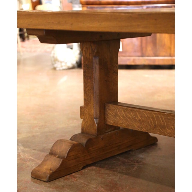 Early 20th Century French Oak Monastery Refectory Dining Table For Sale In Dallas - Image 6 of 9