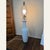 White 1970s Mid Century Modern White Ceramic Table Lamp, Wood Base 29" Rewired For Sale - Image 8 of 11