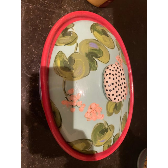 Shabby Chic 1990s Droll Design Casserole Dish For Sale - Image 3 of 4