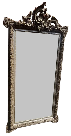 Large Antique 19th Century French Silver/Gilt Mirror