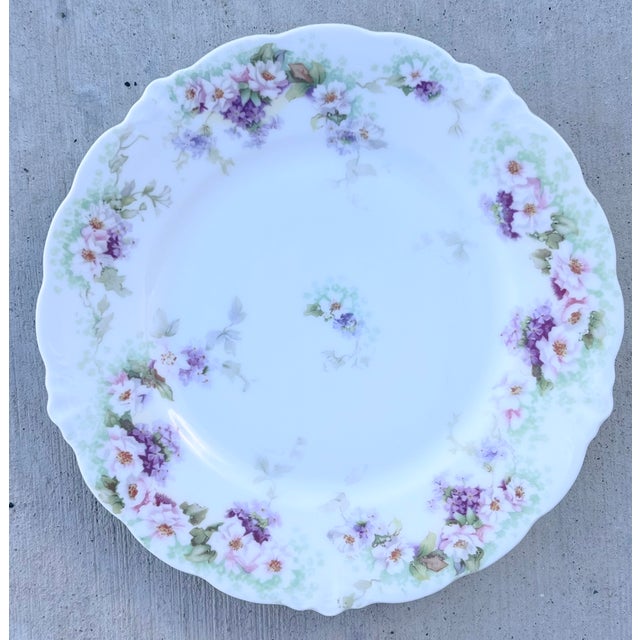 Vintage Plate Wall Haviland Limoges, Floral & White Porcelain - Set of 11 For Sale - Image 4 of 15