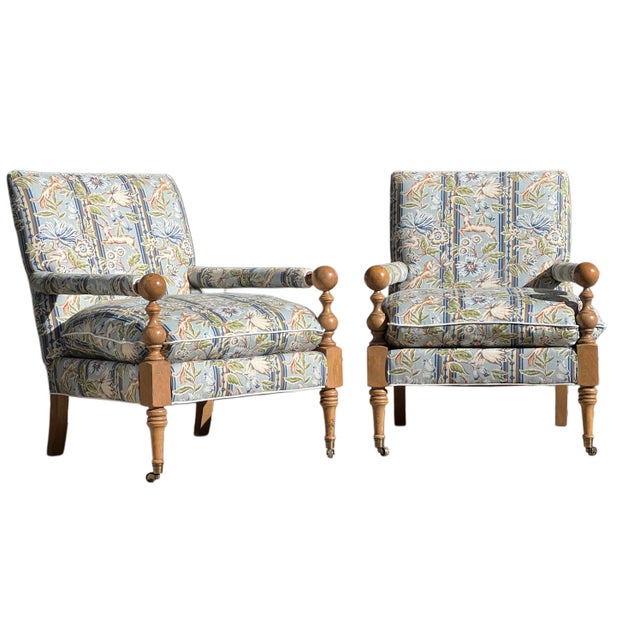 2020s Pair Bradstreet Armchairs in Cowtan & Tout For Sale - Image 5 of 17