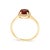 Early 21st Century 10K Yellow Gold Red Garnet and 1/10 Cttw Diamond Halo Ring For Sale - Image 5 of 7