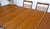 Italian Mid-Century Modern Dining Table 8 Chairs Set New Linen Upholstery Seats For Sale - Image 15 of 18