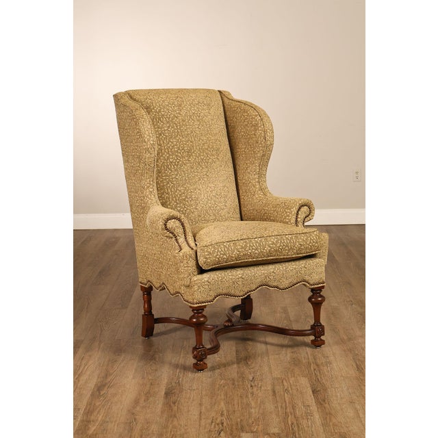 Lee Jofa Lee Jofa Pair Of Custom Upholstered Wingback "Mayfair" Armchairs For Sale - Image 4 of 18