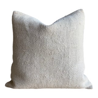 Vintage Rug Pillow Cover With Original Seams For Sale