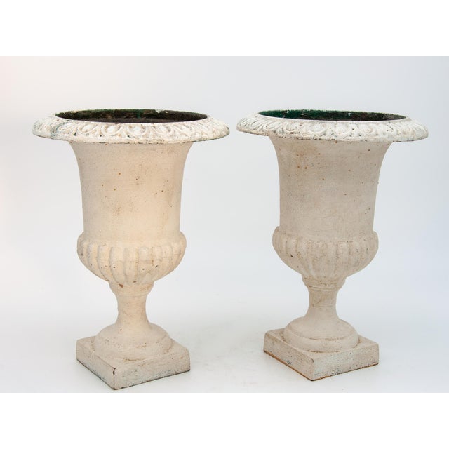Cast Iron Petite Planters - A Pair For Sale - Image 9 of 9