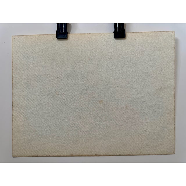 1940s Henry Emil Salloch Original Watercolor on Paper Urban Streetscape Sketch. For Sale - Image 5 of 6