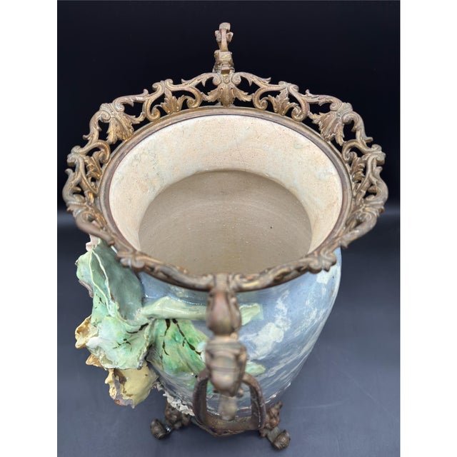 19th C French Barbitone Vase 17” H For Sale - Image 9 of 17