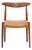 W1 Chair in Oak and Leather by Hans J. Wegner for C.M. Madsen, 1950s For Sale