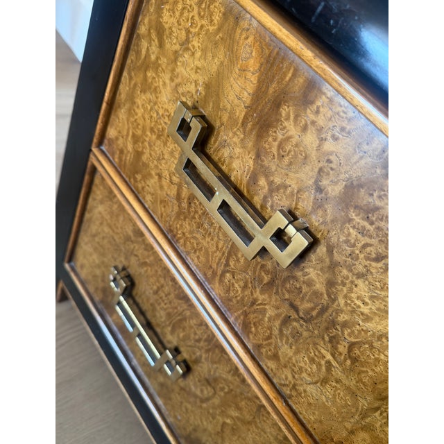 Wood Chinoiserie Bedroom Chest Drawers, 2 Pieces Late 20th Century Century Chin Hua by Raymond Sabota For Sale - Image 7 of 8