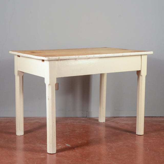 Painted Fir Kitchen Table, Early 1900s For Sale - Image 12 of 18