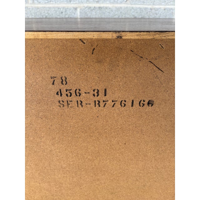 Mid 20th Century Lane Furniture Campaign Style 2 Drawer Walnut Nightstands - A Pair For Sale - Image 10 of 12