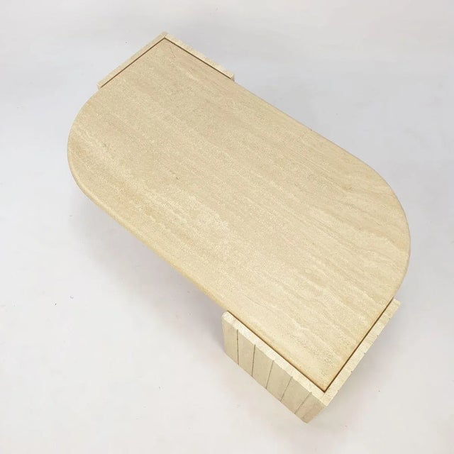 Mid-Century Italian Travertine Coffee Table, 1980s For Sale - Image 17 of 17