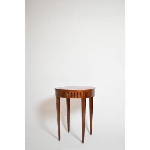 Antique Round Marquetry Pedestal Table, 1900s For Sale - Image 3 of 6