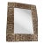 Vintage Handcrafted Embossed Tin Ceiling Tile Wall Mirror/Antique Patina 22.5”x28.25” For Sale