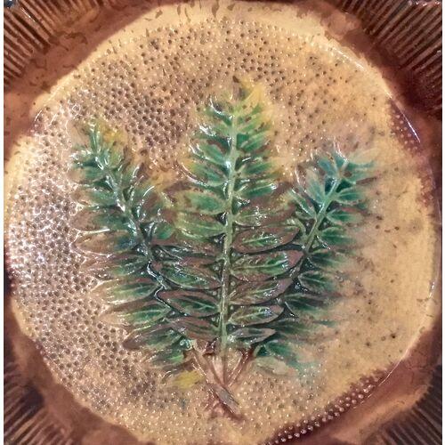 Abstract Antique Majolica Fern Bowl For Sale - Image 3 of 5
