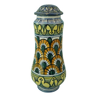 Majolica Ceramic Pharmacy Jar by the Mastro Giorgio Workshop of Gubbio, 1940s For Sale