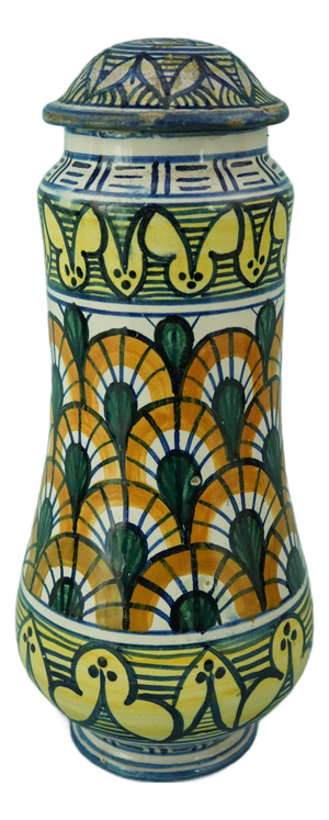 Majolica Ceramic Pharmacy Jar by the Mastro Giorgio Workshop of Gubbio, 1940s