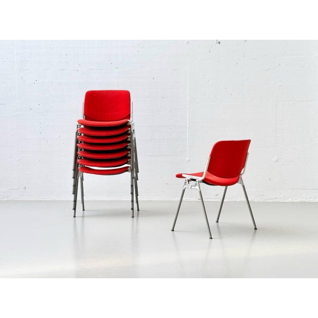 Metal Stacking Chairs in Red from Castelli / Anonima Castelli, 1995s For Sale - Image 7 of 18