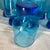 Vintage Mid-Century Modern Anchor Hocking Tivoli Laser Blue Footed Tumblers - Set of 8 For Sale In Chicago - Image 6 of 6