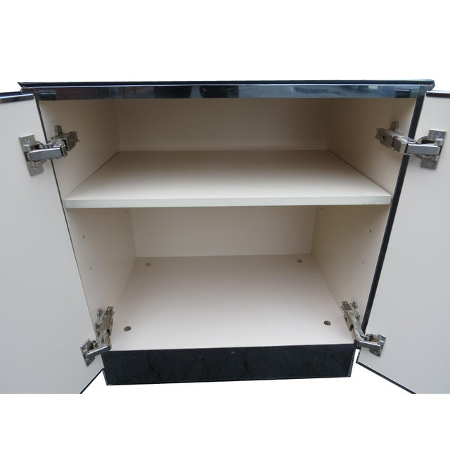 Black Vintage Ello Moods Mirrored Nightstands / Cabinets Designed by O. B. Solie - a Pair For Sale - Image 8 of 12