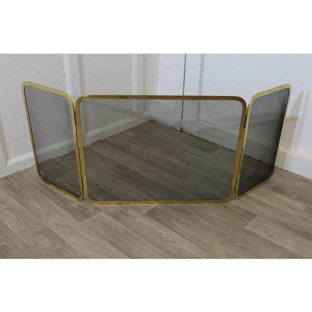 Folding Brass Fire Guard, 1960s For Sale - Image 3 of 7