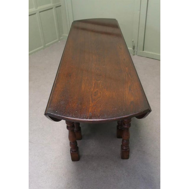 Large Oak Gate Leg Table, 1920 For Sale - Image 3 of 8