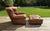 2010s Chair and Ottoman Set in Saddle Toned Leather by Ralph Lauren For Sale - Image 5 of 17