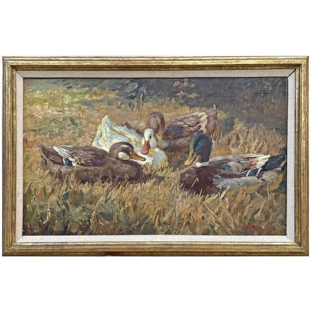 Ducks – Keller-Kühne Josef Woldemar (1902 – 1991) Work dimensions: 49 x 79 cm Measurements with frame: 59 x 89 cm...
