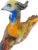 Vintage Large Italian Colorful Glazed Porcelain Pheasant Couple Sculpture For Sale - Image 9 of 13
