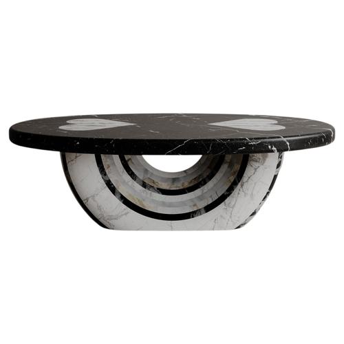 Black and White Marble Heart Aïmi Coffee Table by Esther Knopfler For Sale - Image 15 of 15