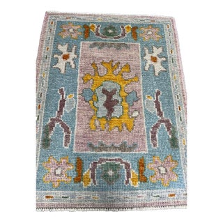 Turkish Oushak Rug 2'3" x 2'11" For Sale