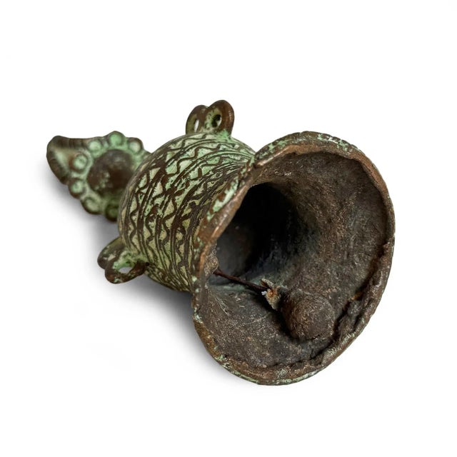 Tribal Vintage Kotoko Bronze Bell For Sale - Image 3 of 5