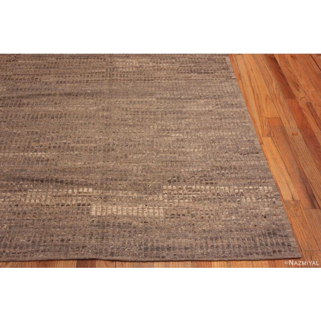 Nazmiyal Collection Neutral Earthy Tribal Geometric Modern Large Rug For Sale - Image 4 of 8